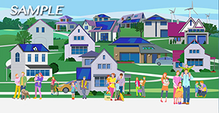 家太陽光発電イラスト